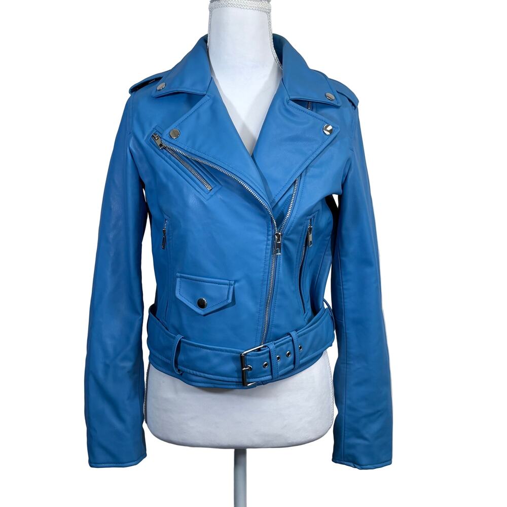 Zara Faux Leather Cropped Biker Jacket — Curated Pre-Owned Moto Edge